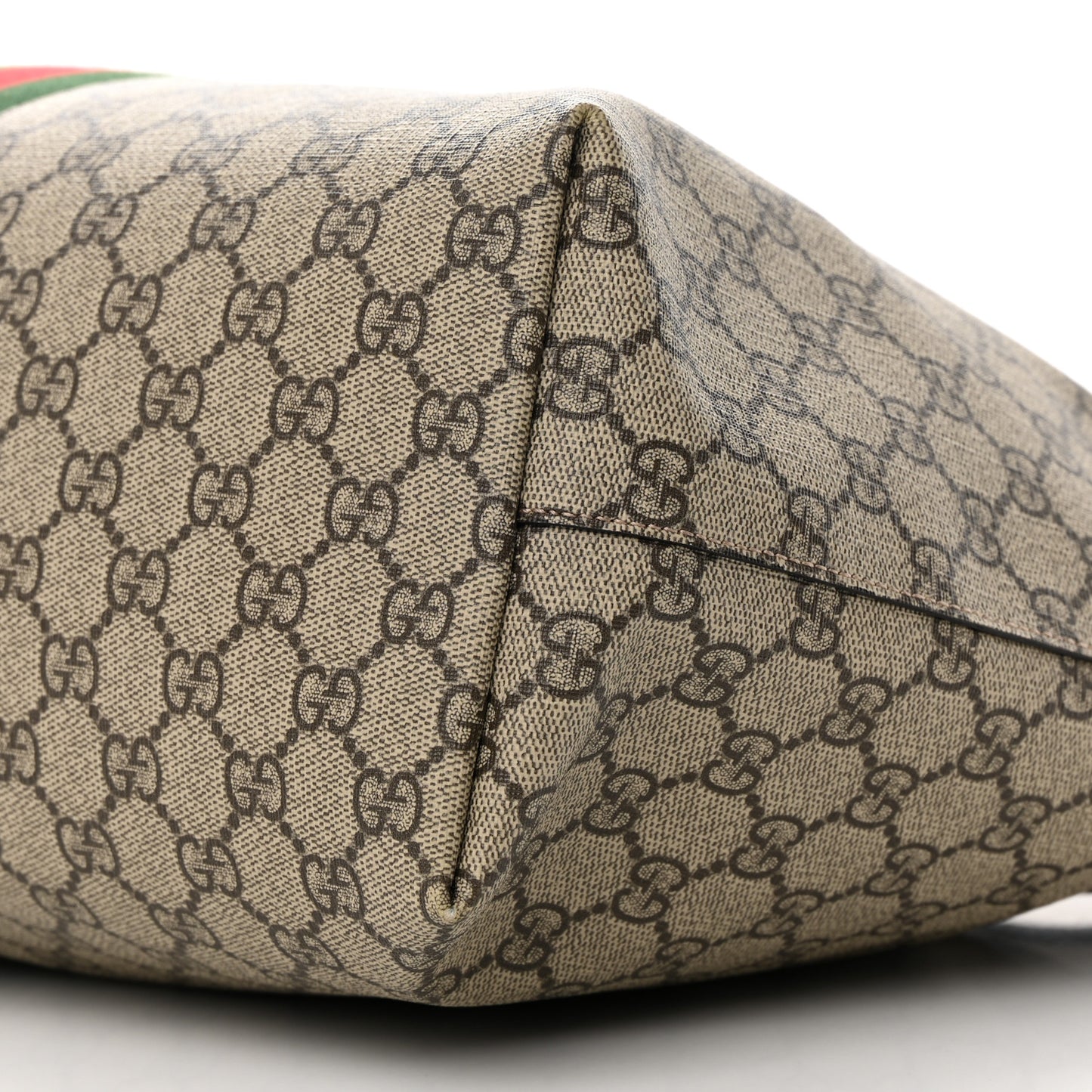 GG Supreme Monogram Medium Ophidia Shopping Tote Brown