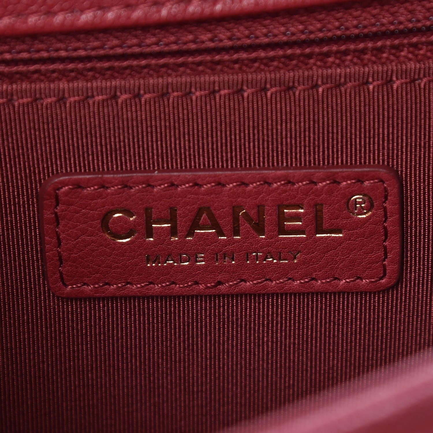 Chanel Caviar Chevron Quilted New Medium Boy Flap Red 8 of 10