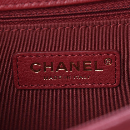 Chanel Caviar Chevron Quilted New Medium Boy Flap Red 8 of 10
