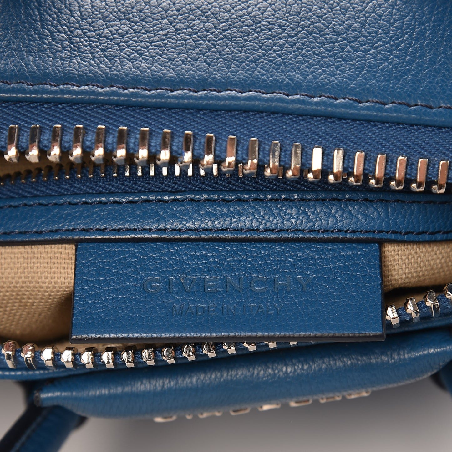 Sugar Goatskin Mini Antigona Electric Blue