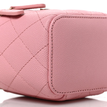 Chanel Caviar Quilted Mini Vanity Case With Chain Light Pink 8 of 9