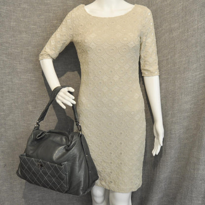 Chanel Quilted Lambskin 8 Knots Hobo Grey 2 of 11