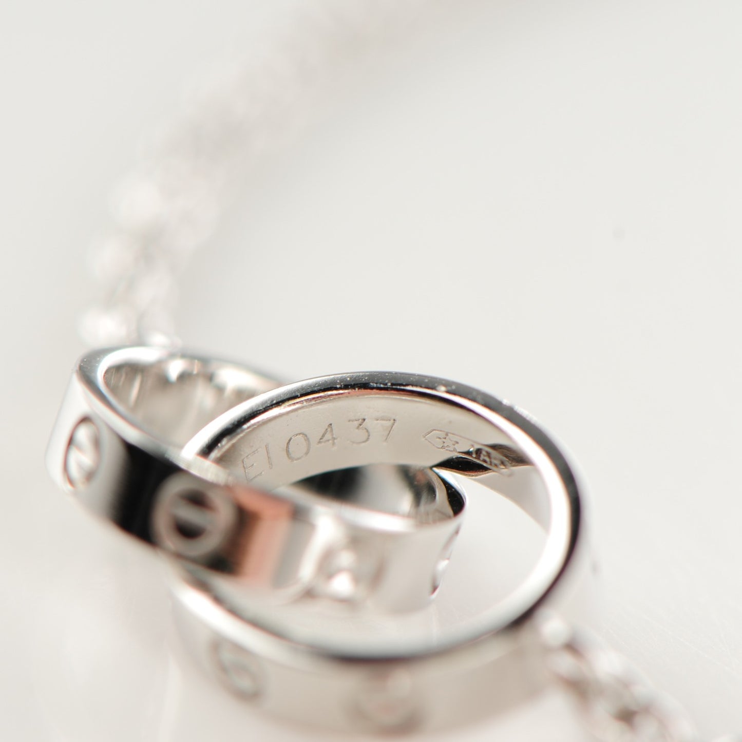 18K White Gold Interlocking LOVE Bracelet