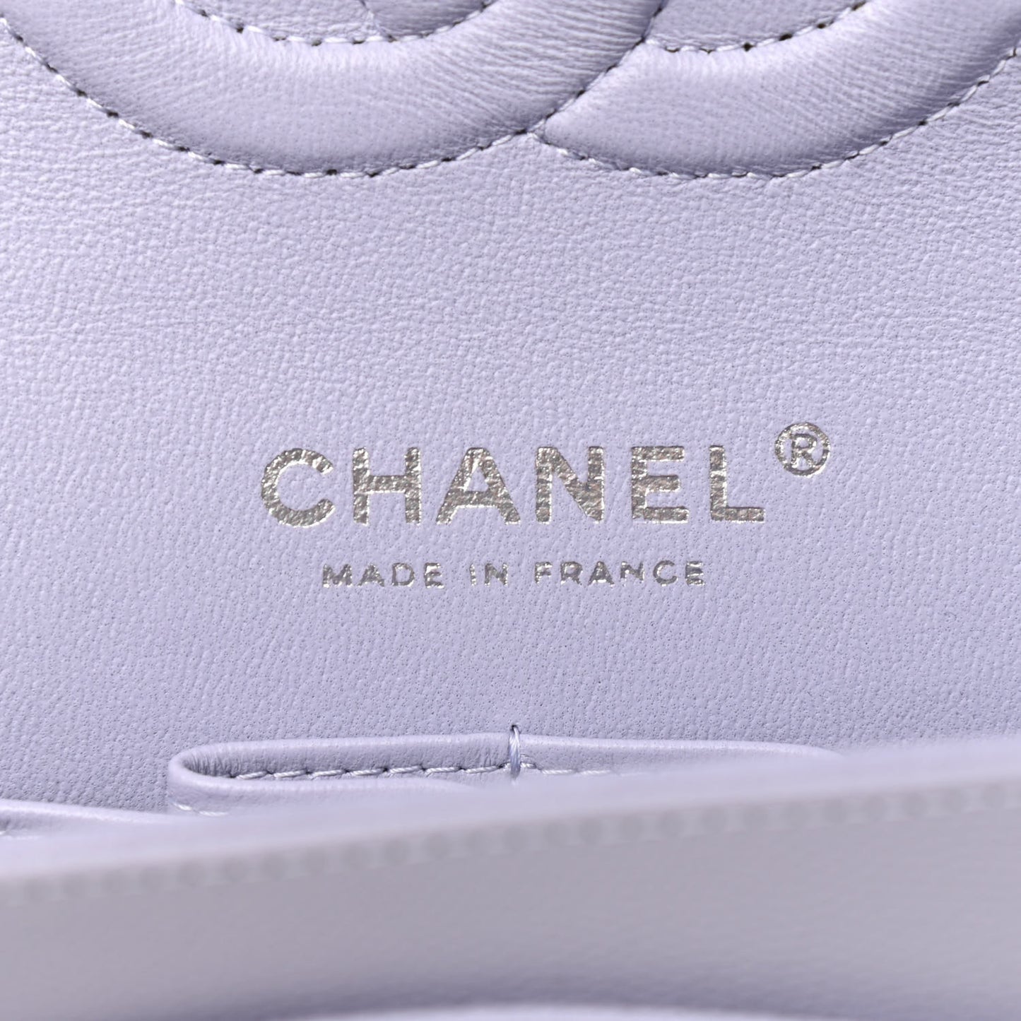 Caviar Quilted Medium Double Flap Light Purple