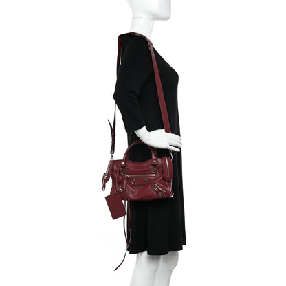 Balenciaga Chevre Silver Metallic Edge Hardware Mini City Cassis 2 of 11