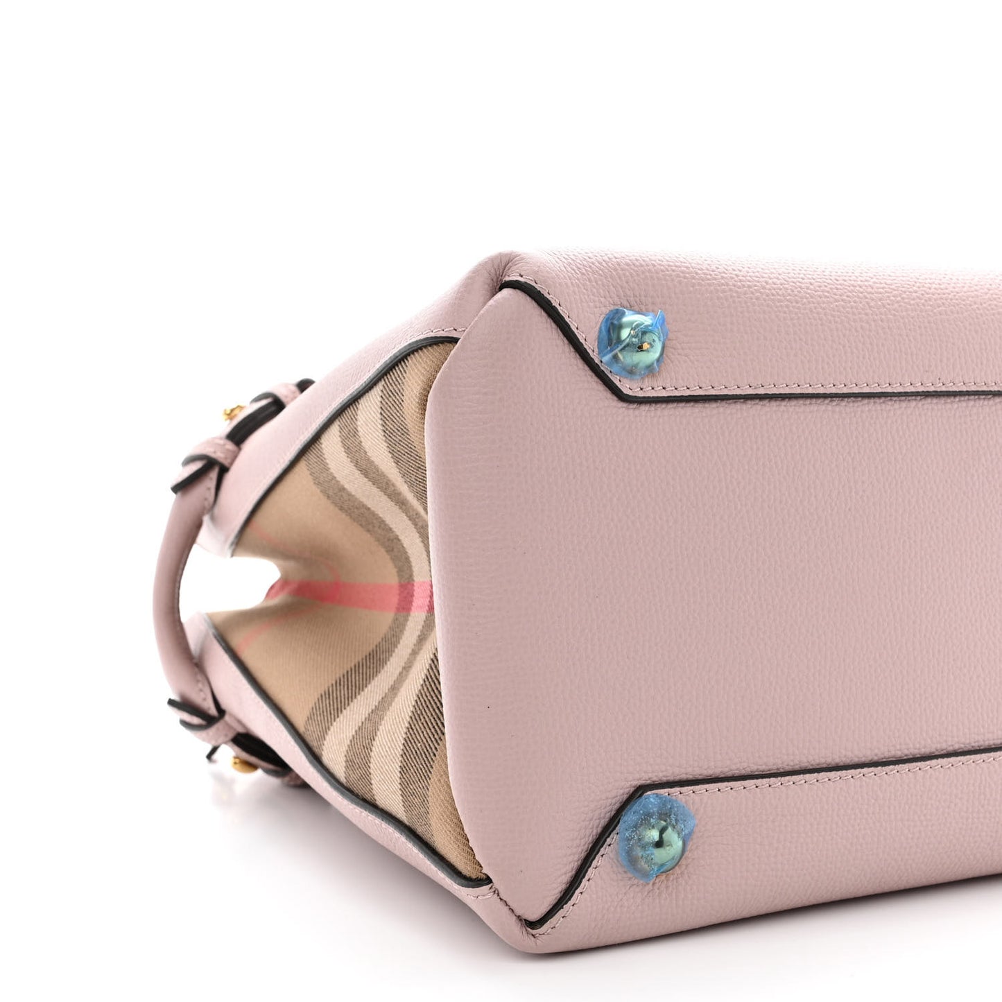 Derby Calfskin House Check Medium Banner Tote Pale Orchid