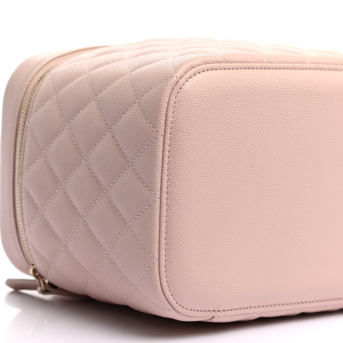 Caviar Quilted Large Vanity Pouch Light Pink