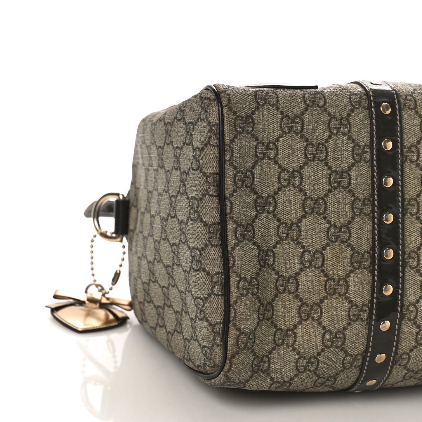 Monogram Guccissima Hearts Studded Medium Joy Boston Dark Brown