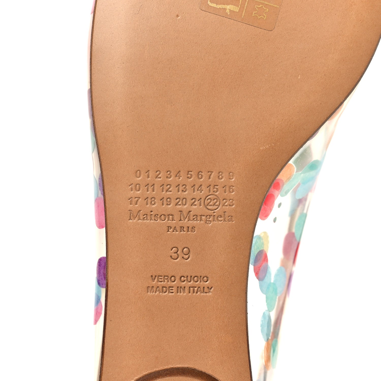 Maison Margiela PVC Confetti Printed Tabi Ballerina Flats 39 Multicolor 7 of 8