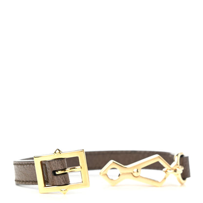 Gucci Calfskin 25mm Shoulder Strap Extender Brown 1 of 4