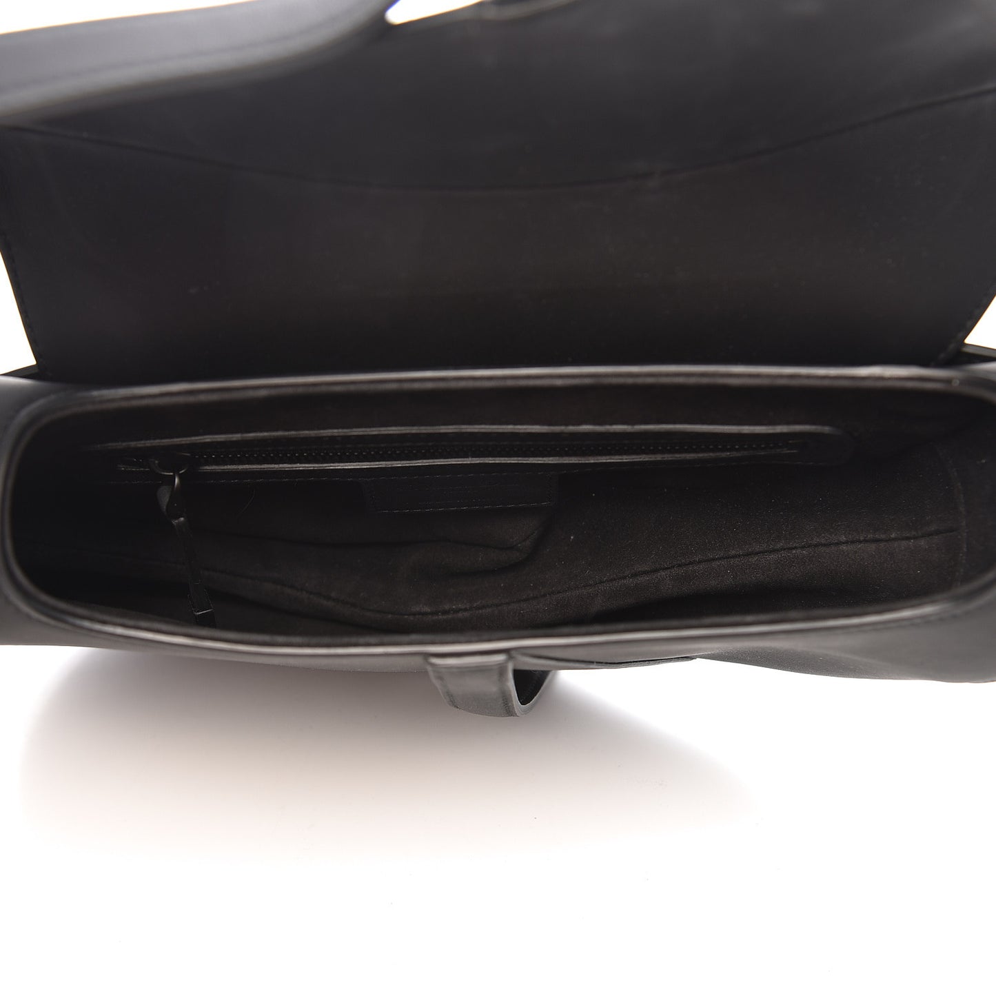 Ultra Matte Calfskin Saddle Bag Black