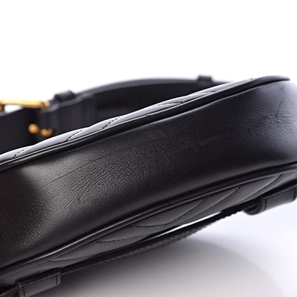 Gucci Calfskin Matelasse GG Marmont Belt Bag 95 38 Black 12 of 13
