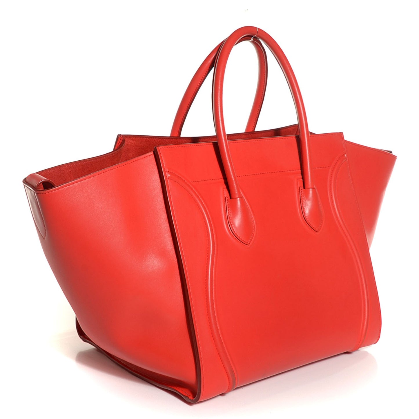 Smooth Calfskin Medium Phantom Luggage Vermillion