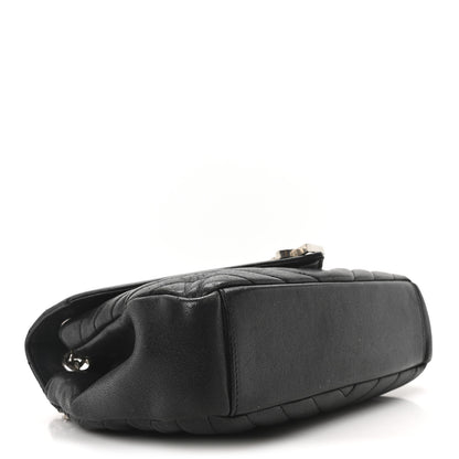 Saint Laurent Sheepskin Matelasse Medium Monogram College Punk Chain Satchel Black 4 of 10