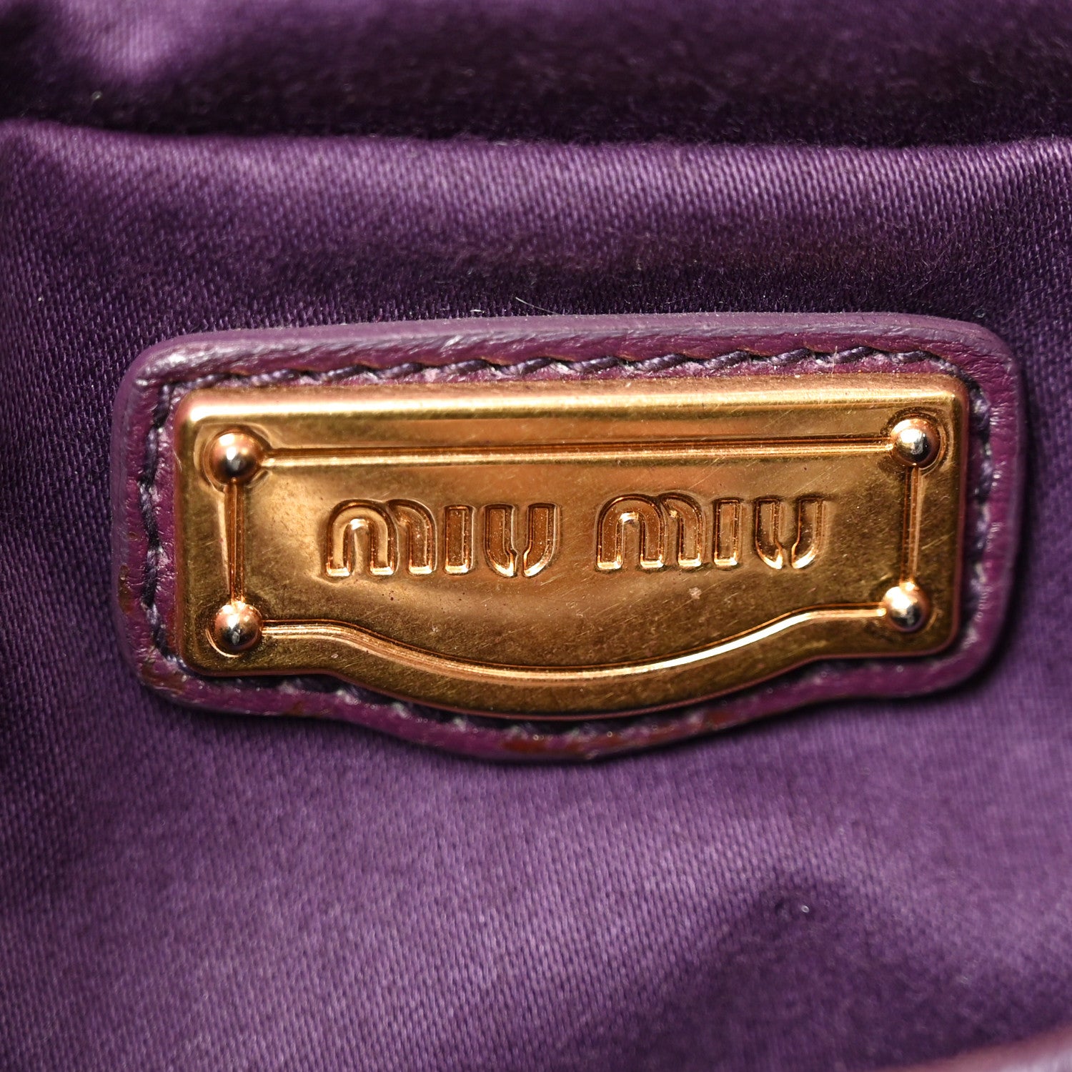 Miu Miu Nappa Matelasse Lux Coffer Bag Purple 6 of 9