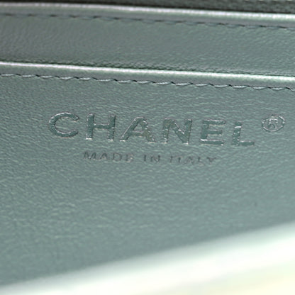 Chanel Iridescent Lambskin Quilted Mini Square Flap Light Blue 7 of 10