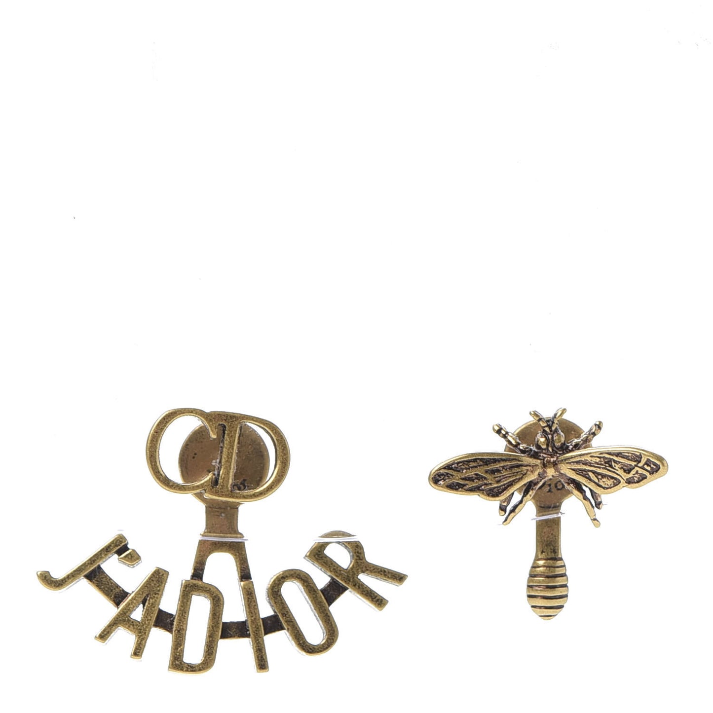 Metal J'Adior Earrings Aged Gold
