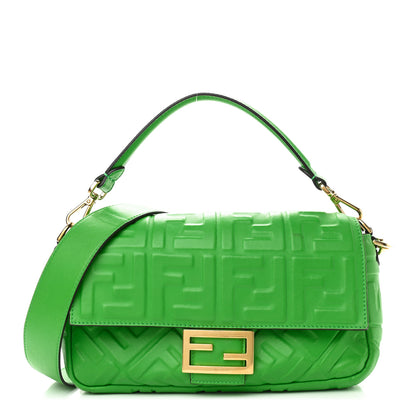Fendi Nappa FF 1974 Embossed Baguette Tomatillo 1 of 8