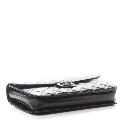 Chanel Glazed Calfskin Quilted Large Perfect Edge Flap Black 4 of 9