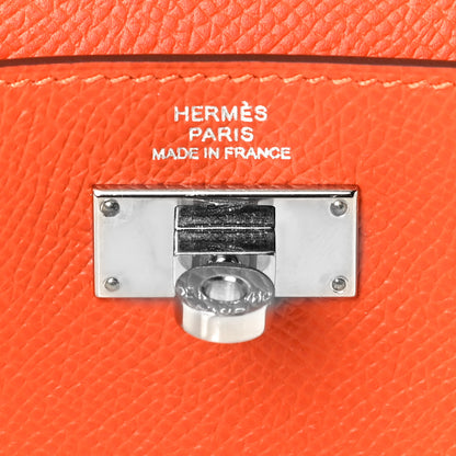 Hermes Epsom Kelly Pocket Compact Wallet Orange Poppy 7 of 11
