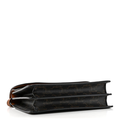 Celine Triomphe Canvas Lambskin Wallet On Strap Tan 4 of 15