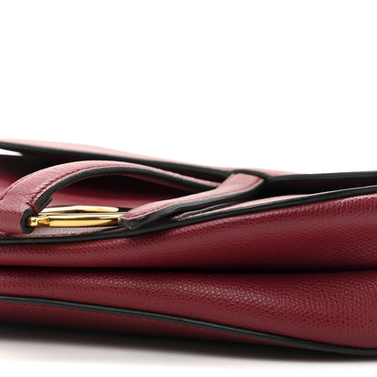 Christian Dior Grained Calfskin Saddle Bag Red 9 of 13