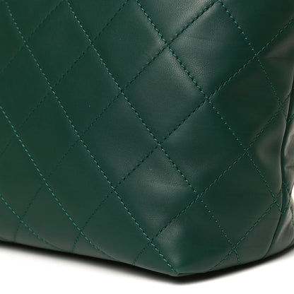 Chanel Calfskin Quilted Large Shopping In Chains Tote Green 11 of 14