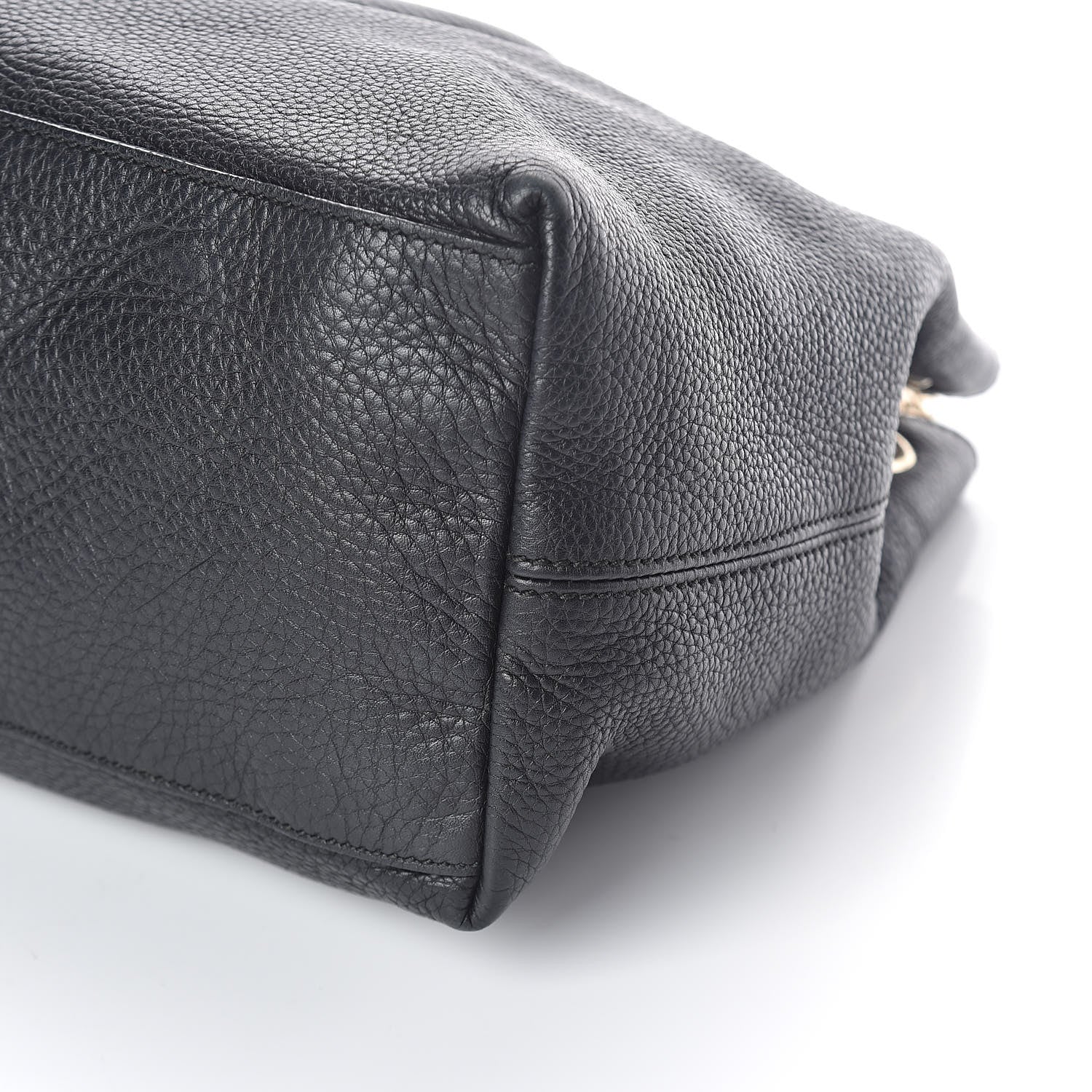 Gucci Pebbled Calfskin Medium Soho Chain Shoulder Bag Black 10 of 10