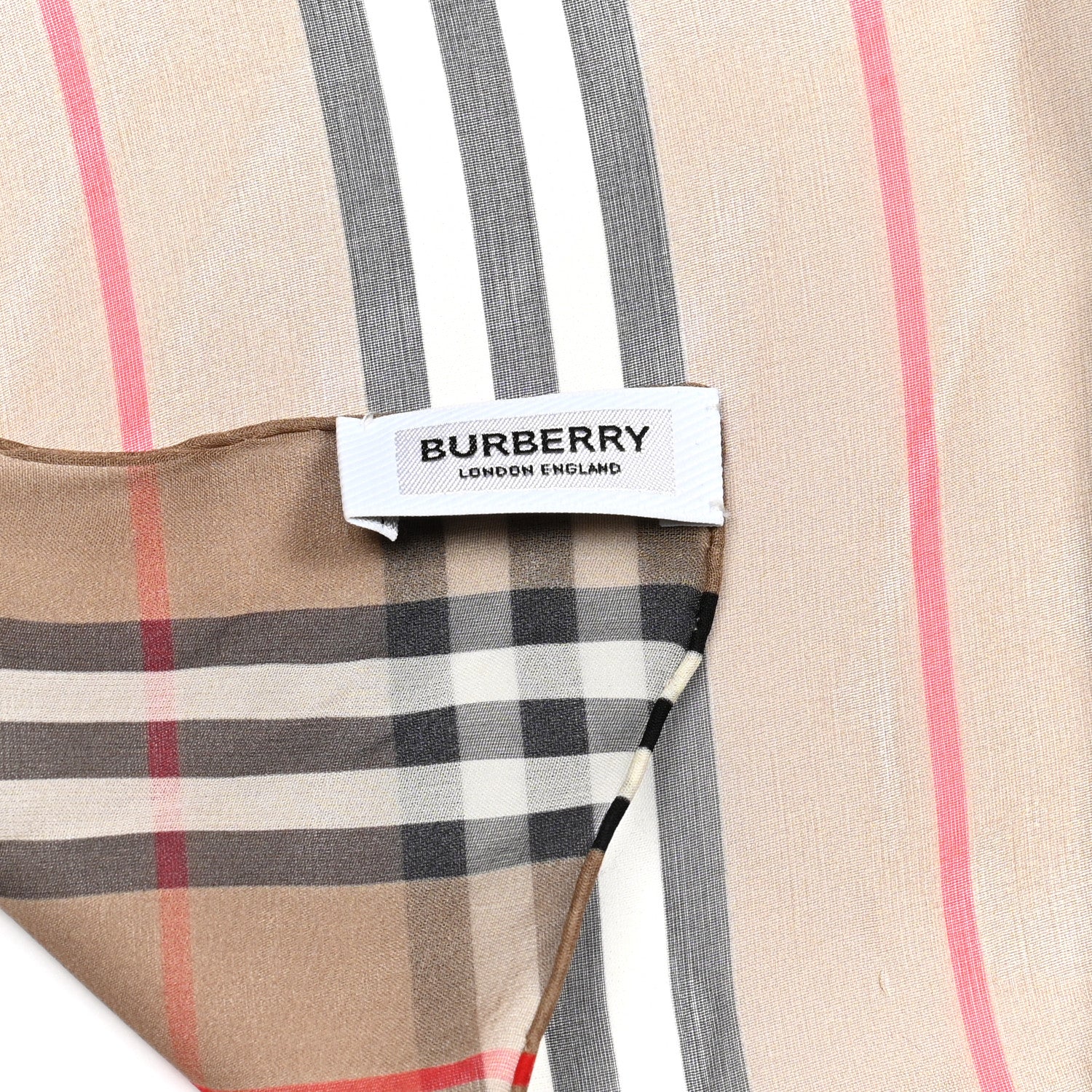 Burberry Silk Icon Stripe Scarf Archive Beige 5 of 5