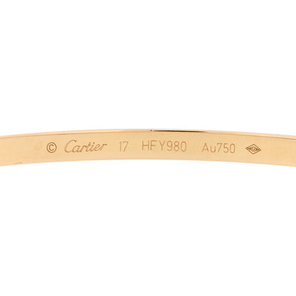 Cartier 18K Yellow Gold Small LOVE Bracelet 17 7 of 8
