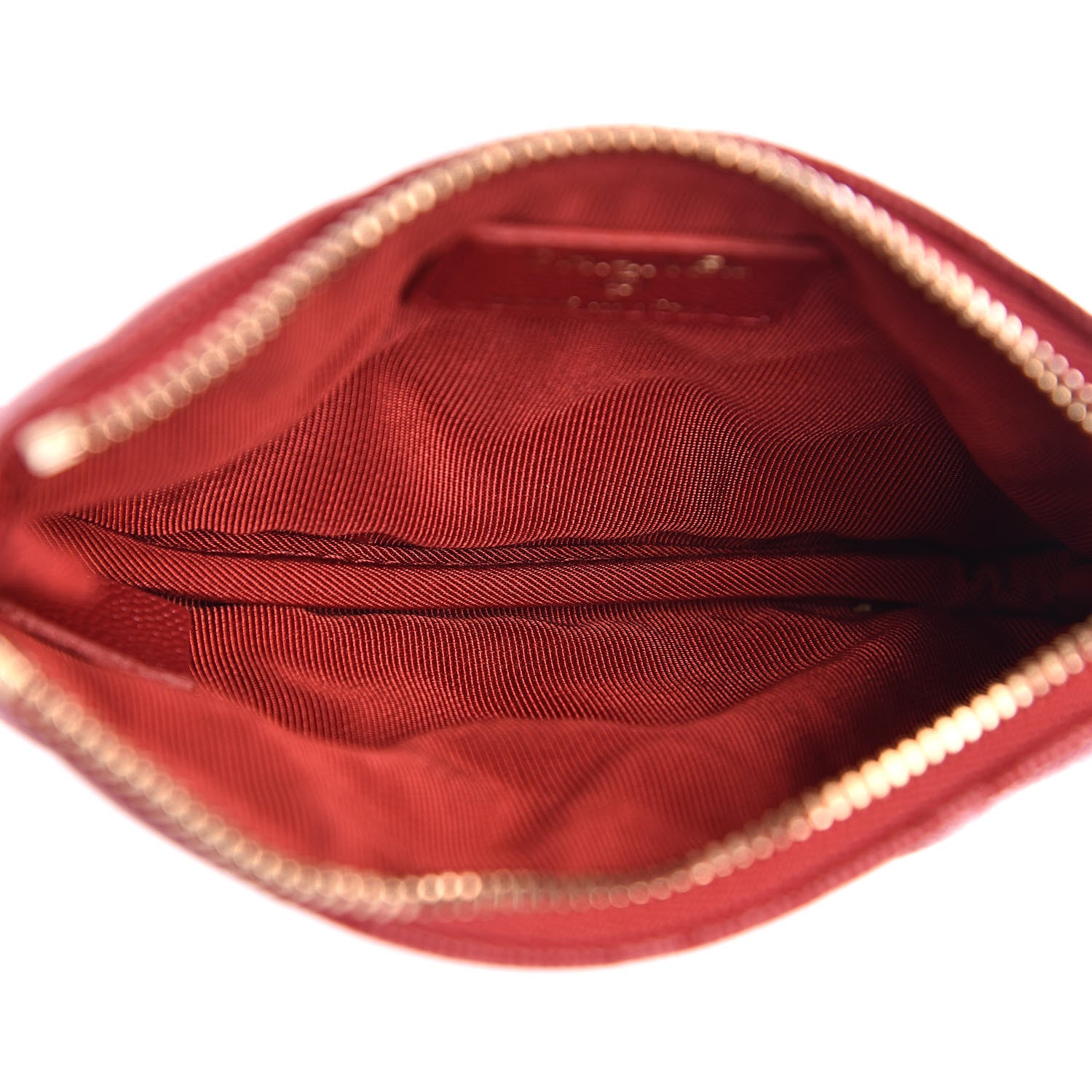 Chanel Caviar Quilted Small Cosmetic Case Red 5 of 8