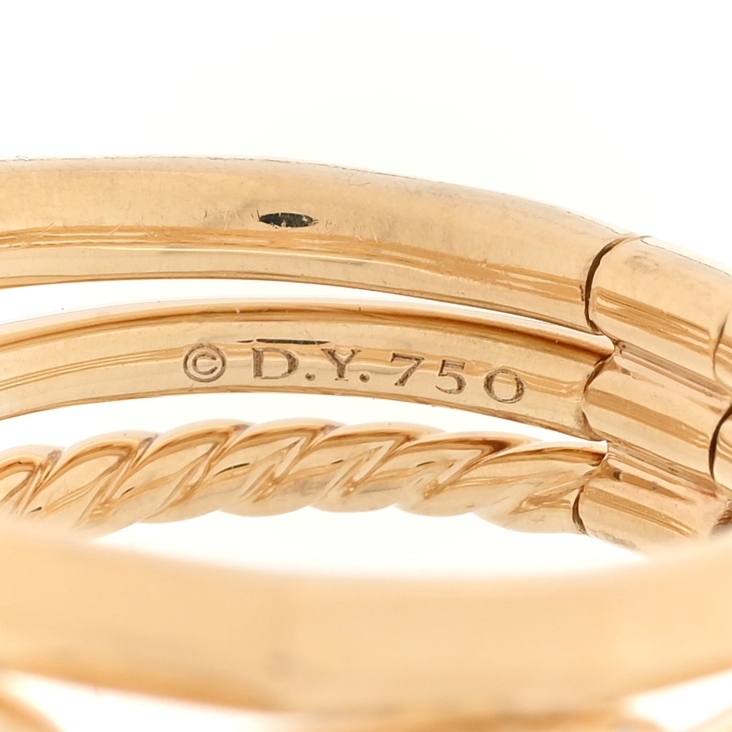 18K Yellow Gold Diamond 9.5mm Stax Three-Row Ring 54 7