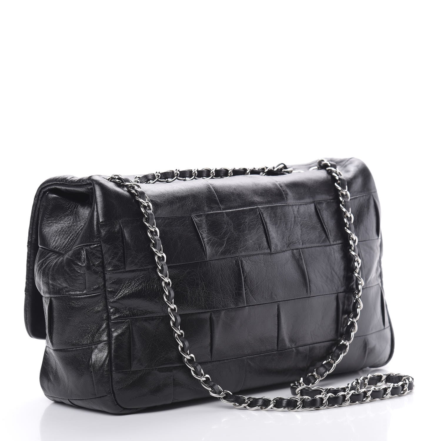 Chanel Lambskin Patchwork Medium Mademoiselle Flap Black 3 of 10