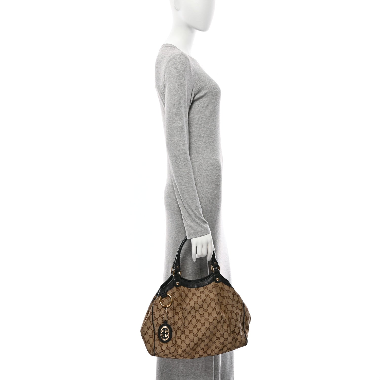 Gucci Monogram Medium Sukey Tote Beige Ebony Dark Brown 2 of 10