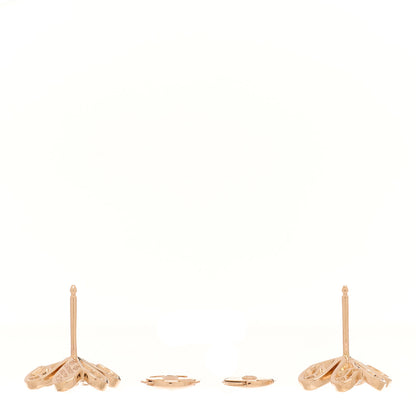 Van Cleef & Arpels 18K Rose Gold Diamond Mini Frivole Pave Earrings 3 of 5
