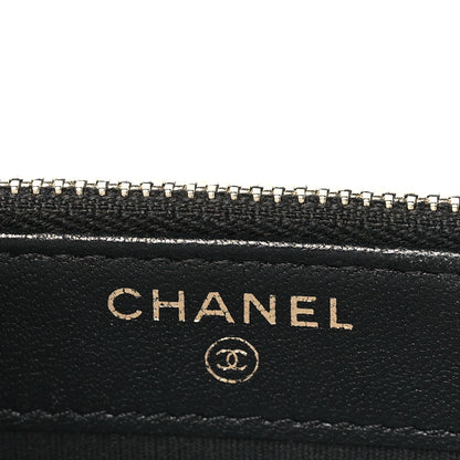 Chanel Metallic Sheepskin Chevron Quilted Small Vintage Mademoiselle Clutch With Chain Black 6 of 11