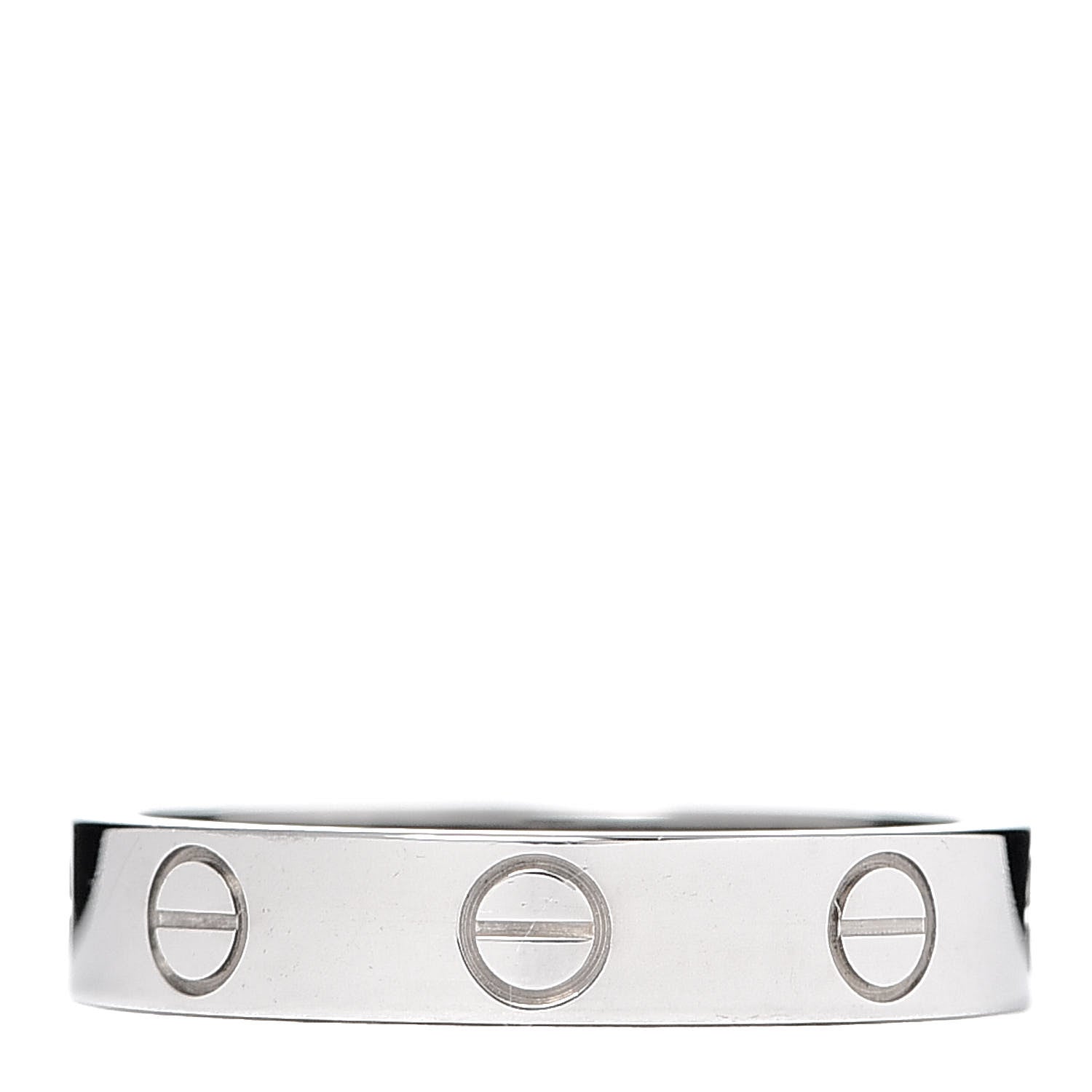 Cartier 18K White Gold 3.5mm LOVE Wedding Band Ring 50 5.25 3 of 6