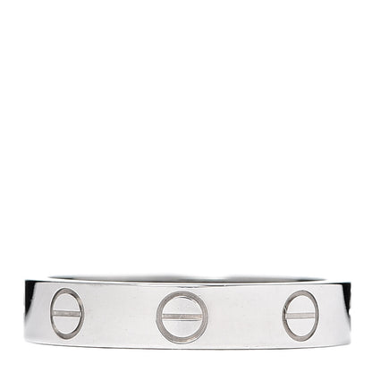 Cartier 18K White Gold 3.5mm LOVE Wedding Band Ring 50 5.25 3 of 6