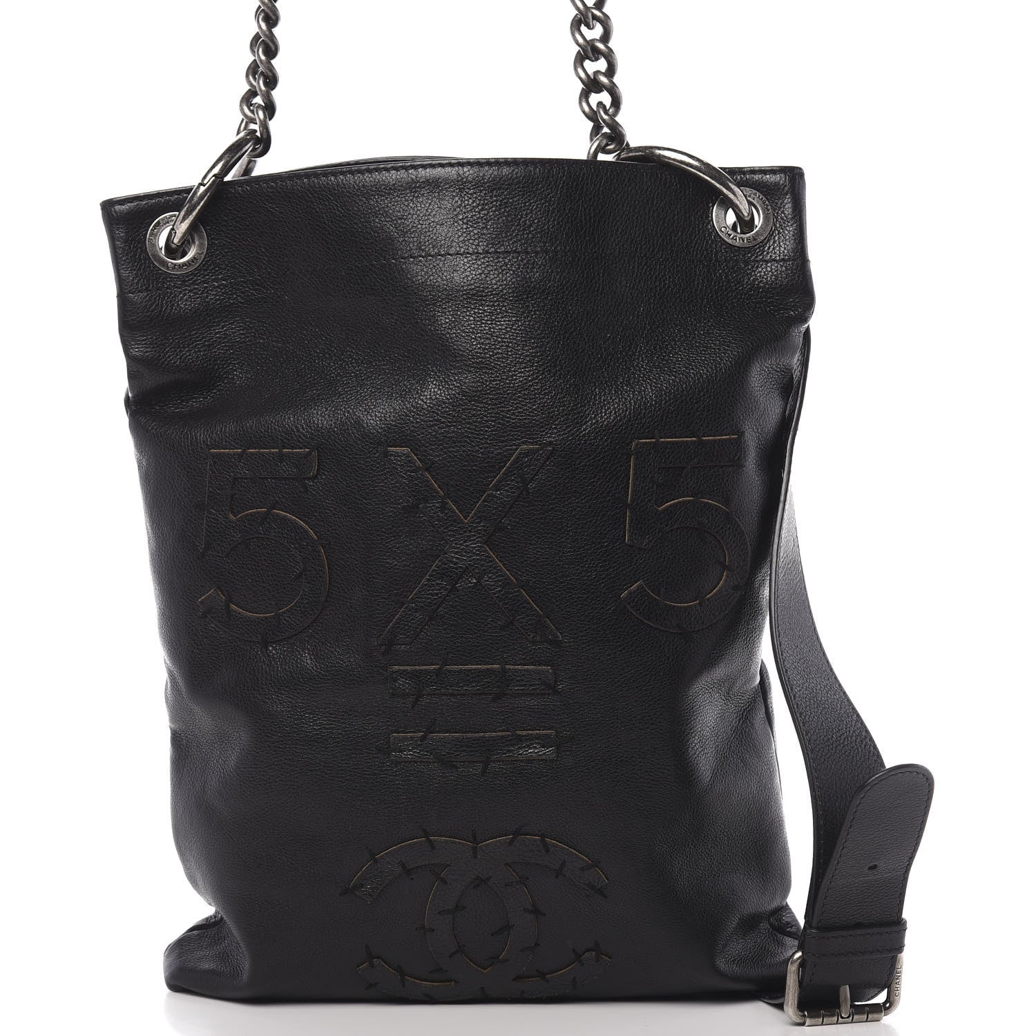 Chanel Calfskin Oser Sans Poser Messenger Black 9 of 13