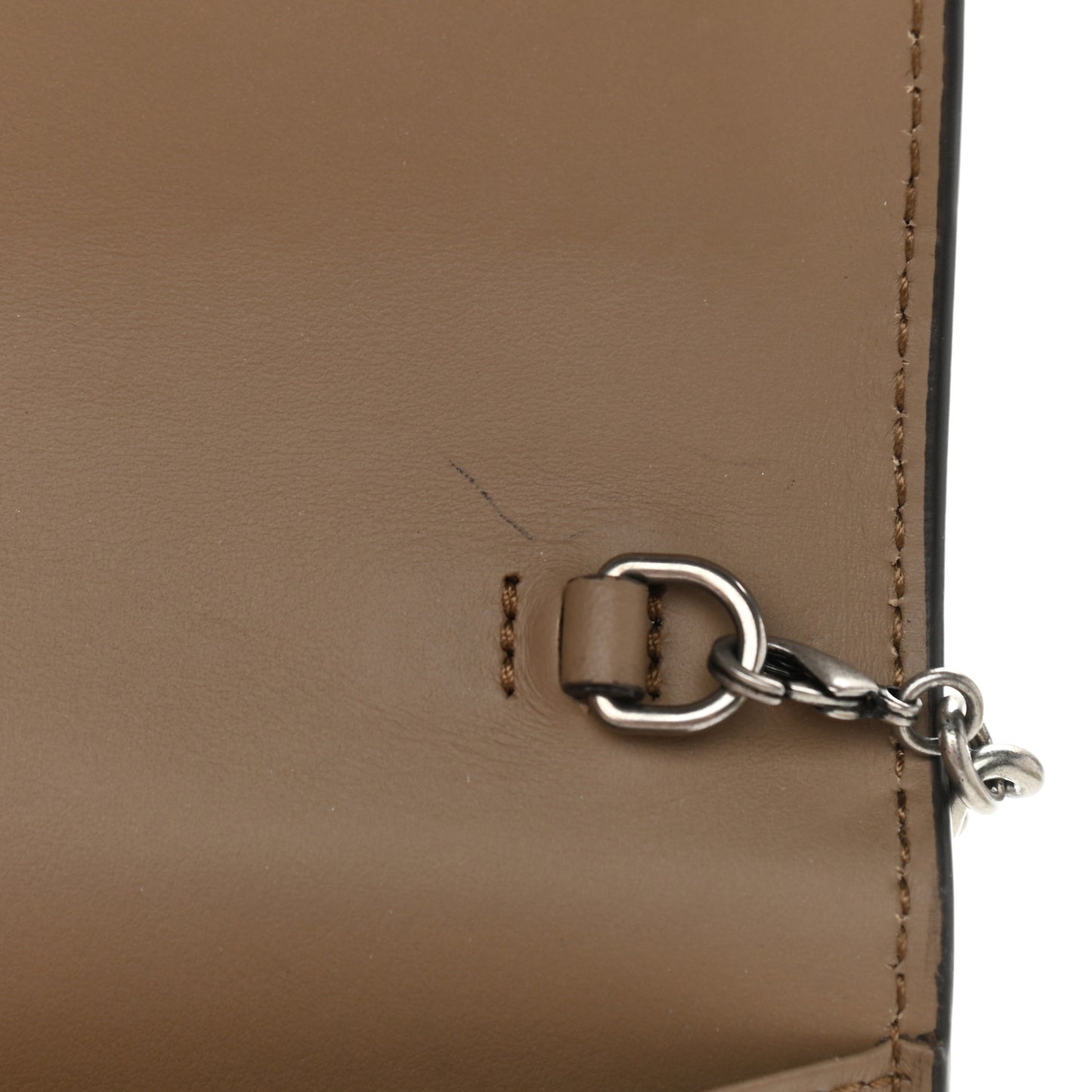 GG Supreme Monogram Mini Dionysus Chain Wallet Beige Black