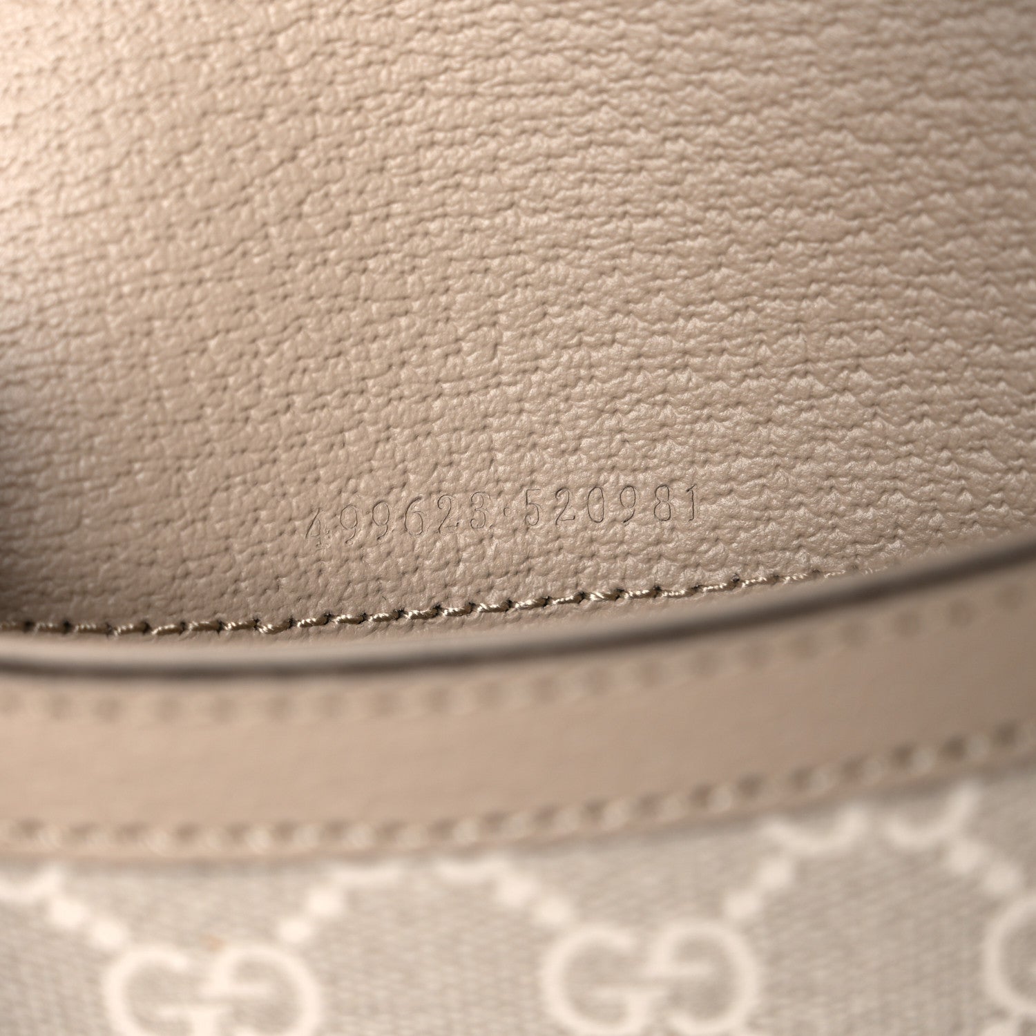 Gucci GG Supreme Monogram Textured Dollar Calfskin Small Rectangular Dionysus Shoulder Bag Beige Mystic White Oatmeal 7 of 11