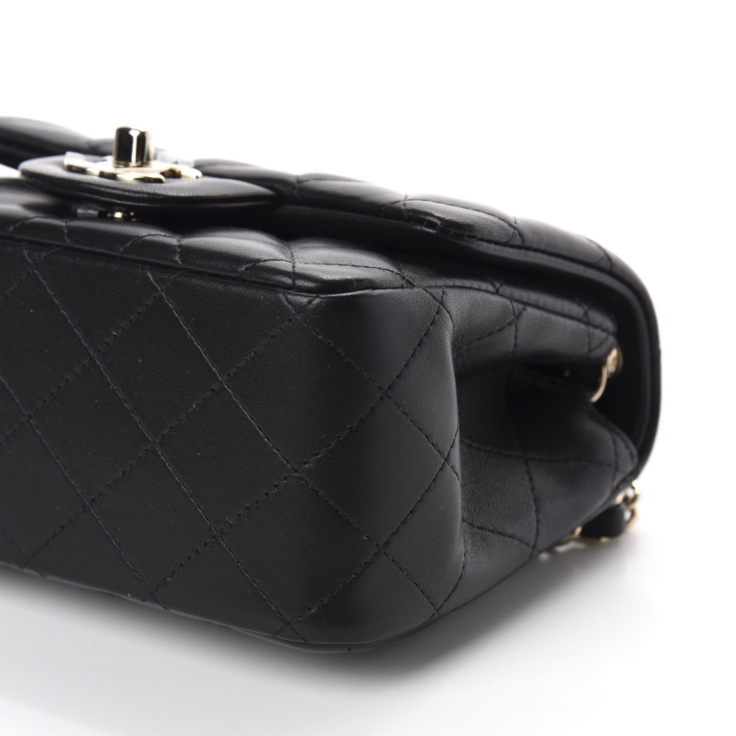 Chanel Lambskin Quilted Mini Square Flap Black 7 of 10