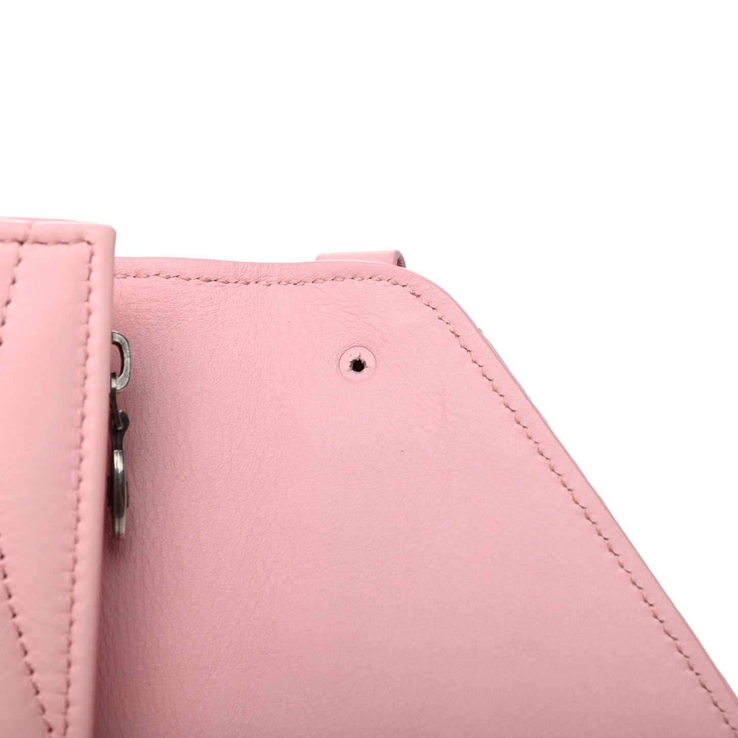 Calfskin New Wave Long Wallet Smoothie Pink