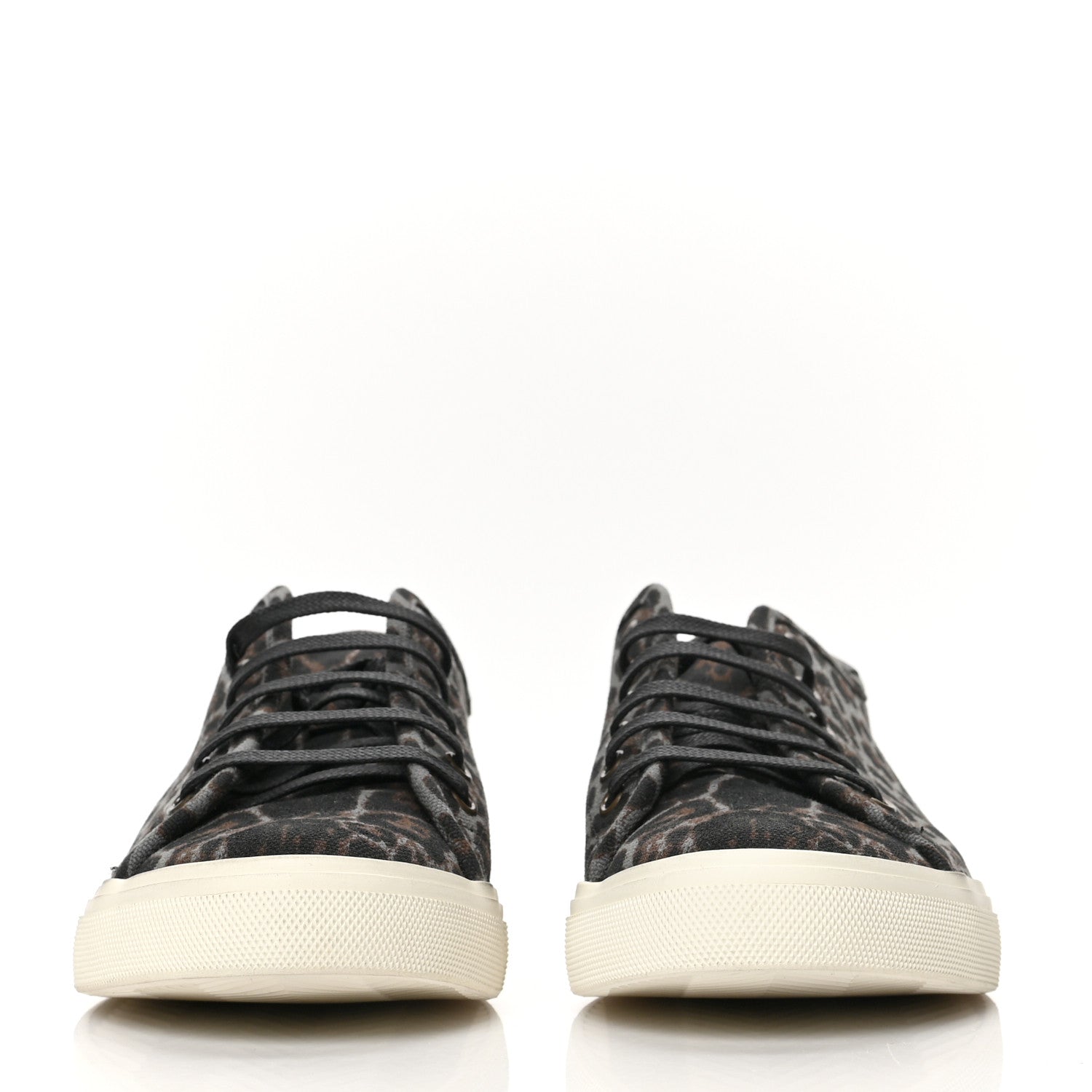 Saint Laurent Canvas Leopard Print Malibu Low Top Sneaker 40 Black 2 of 7