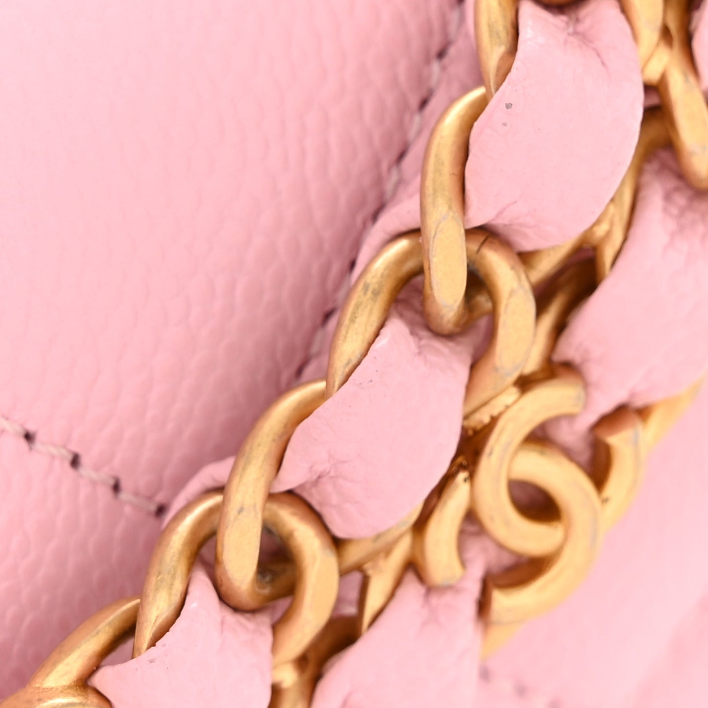 Caviar Quilted Mini Flap Light Pink