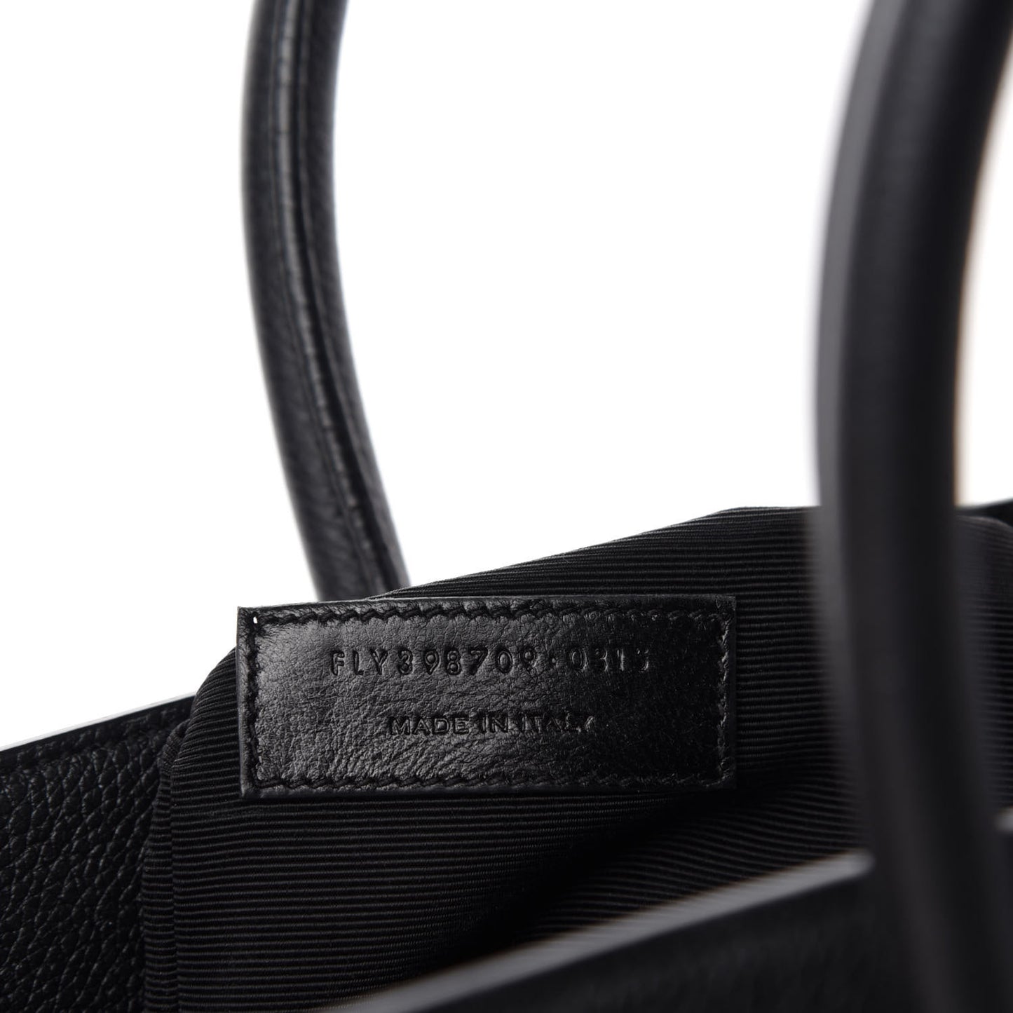 Grained Calfskin Small Sac De Jour Black