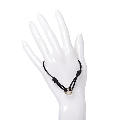 Cartier 18K Pink Yellow White Gold Trinity Adjustable Cord Bracelet Black 2 of 6