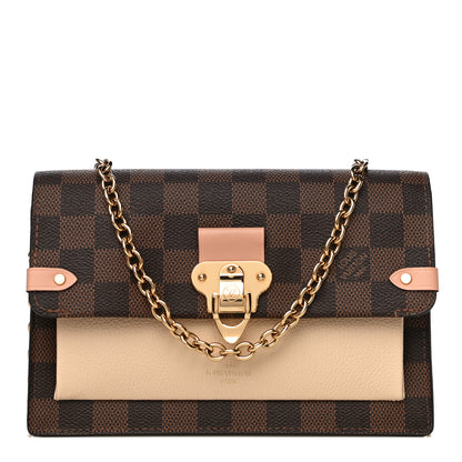 Louis Vuitton Damier Ebene Vavin Chain Wallet Creme 1 of 11