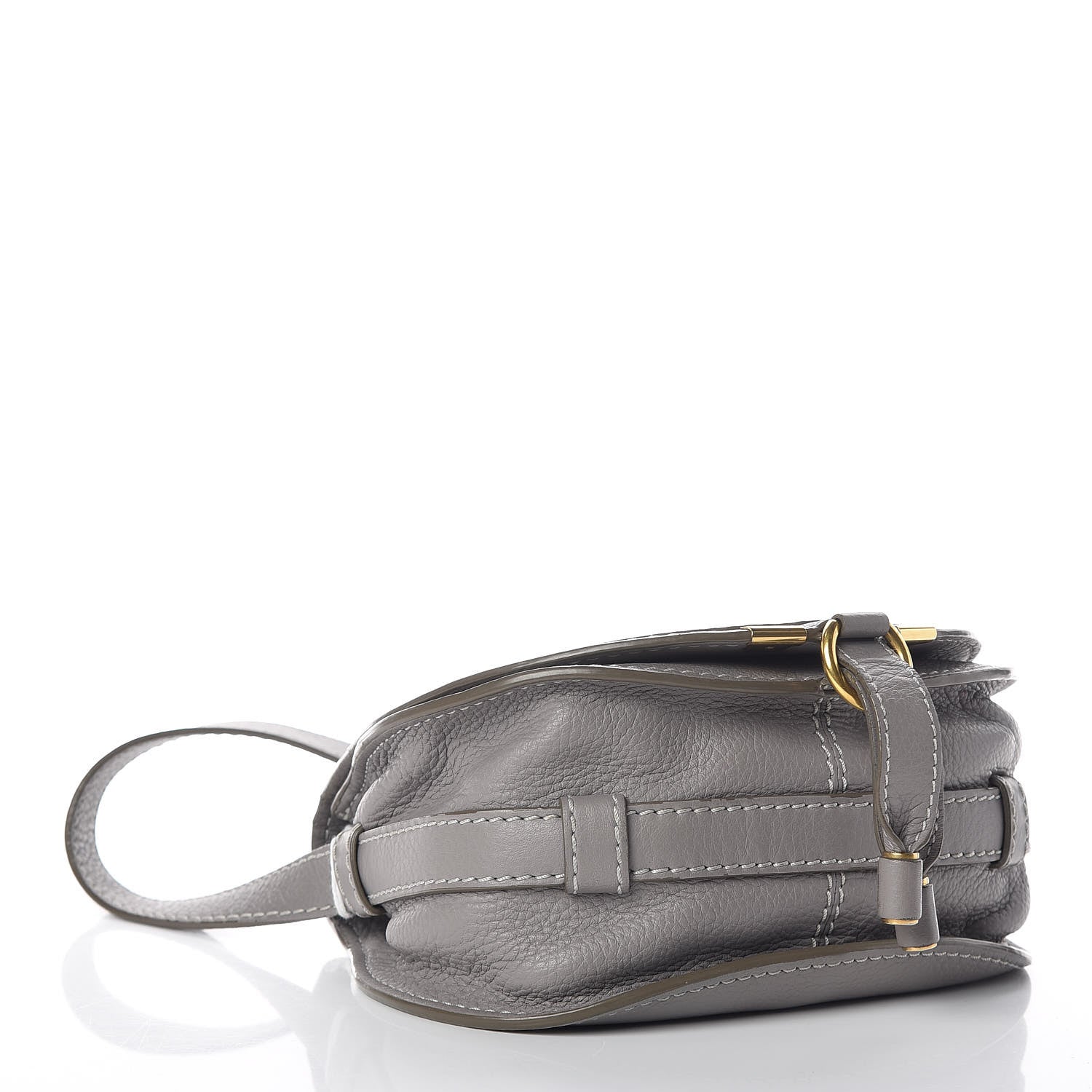 Chloe Calfskin Mini Marcie Round Crossbody Bag Cashmere Grey 4 of 12