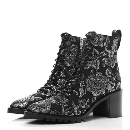 Jimmy Choo Brocade Cruz 65 Ankle Booties 40.5 Steel Black 6 of 10